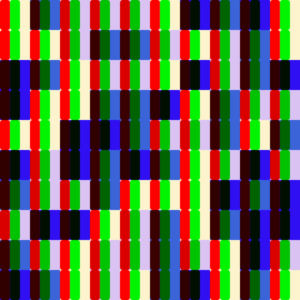 Playing With Pixels - 20x20, limited palette, red & green subpixels